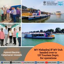 MV Nishadraj & MV Guh handed over to UP Tourism Deptt. for operations